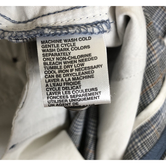 TOMMY BAHAMA Shorts Men's 34 Blue Plaid Linen Silk Paradise Nation Beach Resort - Picture 6 of 9